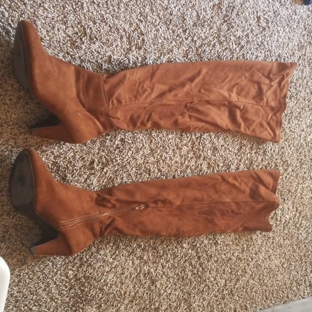 Camel/brown over the knee/thigh high boot